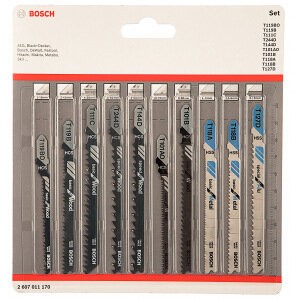 Bosch 2607011170 Набор пилок для лобзика Wood & Metal (10 шт.)