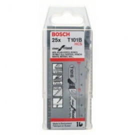 Bosch 2608633622 Пилки Т101В для лобзика по дереву 25 шт. (74 мм; HCS)