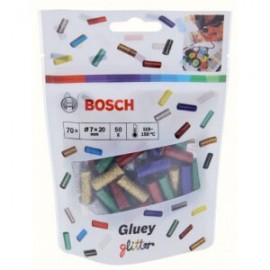 Bosch 2608002006 Клеевые стержни для Gluey 7x20 мм 70 шт. цветные с блестками
