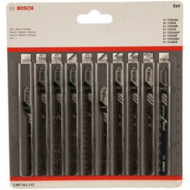 Bosch 2607011172 Набор пилок для лобзика Wood Clean (10 шт.)