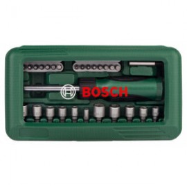 Bosch 2607019504 Набор бит и торцевых ключей с отверткой (46 шт.)