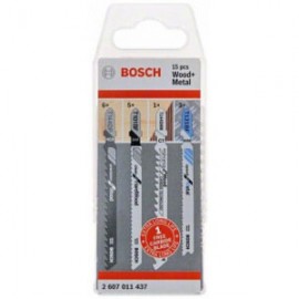 Bosch 2607011437 Набор пилок для лобзика по дереву и металлу (15 шт.)