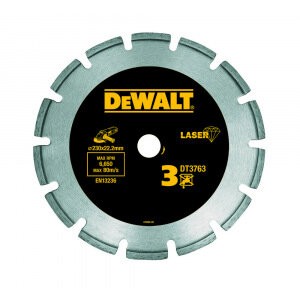 Диск алмазный отрезной (230х22.2 мм) для УШМ DeWALT DT 3763