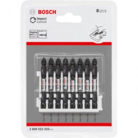 Bosch 2608522333 Биты двусторонние ударные Impact Control (PH2/PZ2; 65 мм) 8 шт.