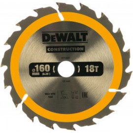 Пильный диск CONSTRUCT 160х20 мм, 18Т, ATB +20град Dewalt DT1931