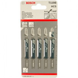 Bosch 2608630037 Пилка для лобзика по дереву (67 мм; 5 шт.) HCS T 119 B