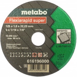 Круг отрезной Flexiamant S по керамике (125x1.5 мм; С60Т) Metabo 616196000