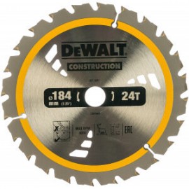 Пильный диск CONSTRUCT 184х20 мм, 24Т, ATB +18град Dewalt DT1951