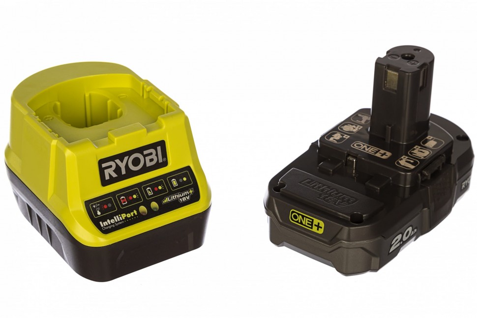 Набор Ryobi ONE+ RC18120-120 5133003368 аккумулятор (18 В; 2.0 А*ч; Li-Ion) и зарядное устройство RC18120