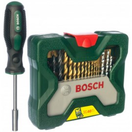 Bosch 2607017334 Набор Titanium X-Line-40 из 40 предметов и отвертки