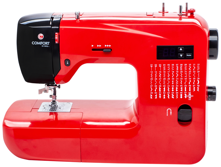 Швейная машина с электронным управлением Comfort 555, работа без педали, регулятор скорости, шитье двойной иглой