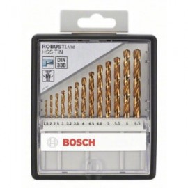 Bosch 2607010539 Набор сверл по металлу Robust Line 13 шт. (1,5-6,5 мм; HSS-TIN)