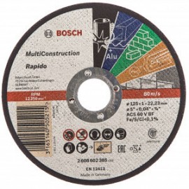 Bosch 2608602385 Круг отрезной Rapido MultiConstruction для УШМ (125х1х22,23 мм)