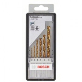 Bosch 2607010530 Набор сверл по металлу Robust Line 6 шт. (2-8 мм; HSS-TIN)