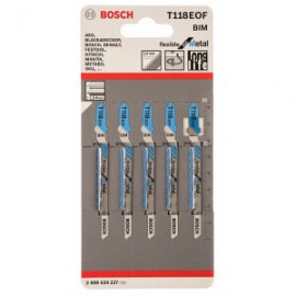 Bosch 2608634237 Пилки для лобзика по металлу (57 мм; 5шт.) Т118EOF