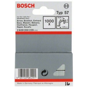 Bosch 2609200229 Скоба (T57; набор 1000 шт; 6 мм) для степлера