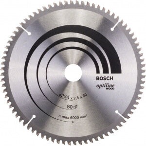 Bosch 2608640435 Пильный диск Optiline Wood 254x30x2.0 мм Z40