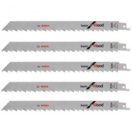 Bosch 2608650678 Полотна для ножовочной пилы 5 шт. (225х19х1.25 мм) по дереву S1111K