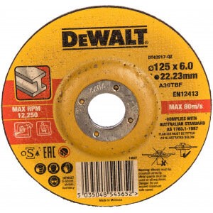 Круг обдирочный по металлу (125х22.2х6,3 мм, тип 27) DEWALT DT43917