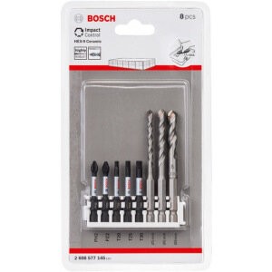 Bosch 2608577145 Набор ударных бит и сверл Hex-9 Ceramic Impact Control (5-8 мм) 8 шт.