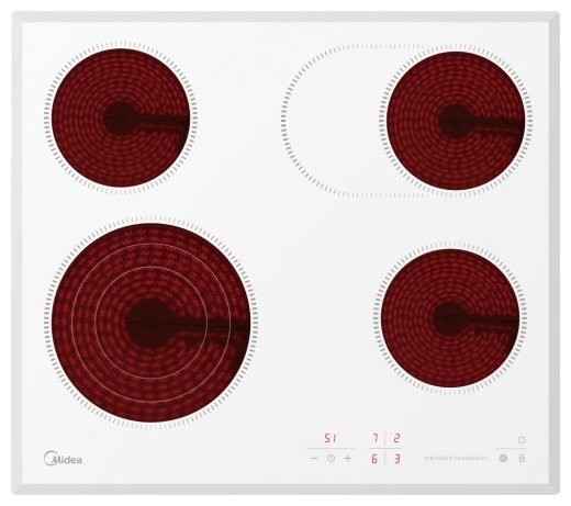 Midea Электрическая варочная панель MCH64767FW, белый