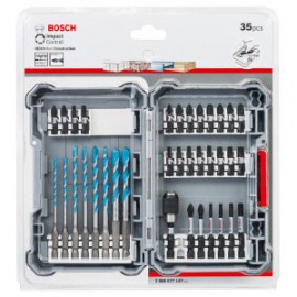 Bosch 2608577147 Набор ударных бит и универсальных сверл (кейс L) 35 предметов
