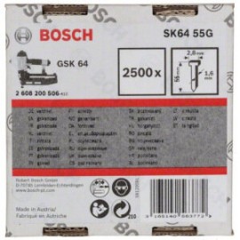 Bosch 2608200506 Штифты набор 2500 шт для гвоздезабивателя GSK 64, SK64 55G