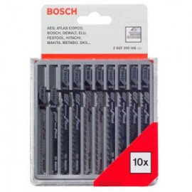 Bosch 2607010146 Набор пилок для лобзика 10 шт. HCS (хвостовик с одним упором)