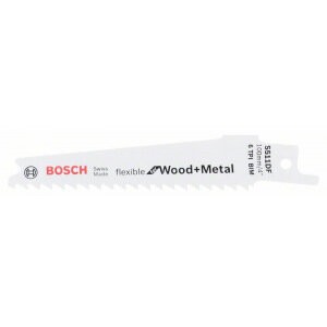 Bosch 2608657722 Пилки сабельные по дереву (100х19х0.9 мм, шаг 4,3 мм, 2 шт.) S511DF FLEX WOOD METAL